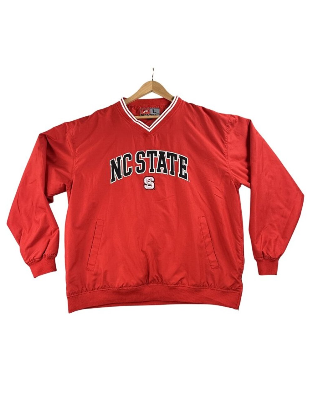 NC State Wolfpack Jacket Mens Large Red NCAA Basketball Pro Player Pullover